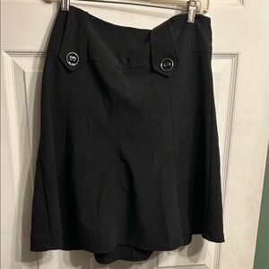 22” Black Skirt With Button Accents (Zip)